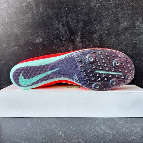 NIKE ZOOM MAMBA 6 RED ORANGE VOLT MENS TRACK AND FIELD DISTANCE SPIKES SIZE 10.5 main image 9